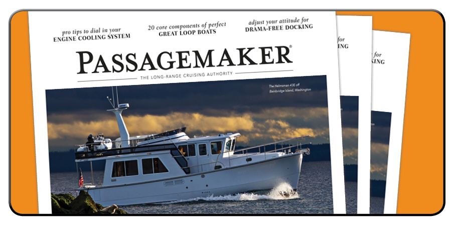 Helmsman Trawlers 43E Cover Story PassageMaker March 2021